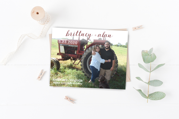 Farm Life Save The Date Magnet