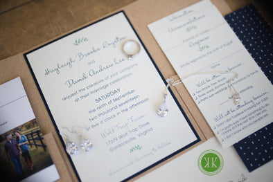 Natural Greenery Pocket Wedding Invitation